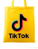 Sacosa din panza Tik Tok Galben