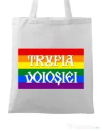 Sacosa din panza Trufia Voiosiei Alb