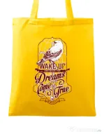 Sacosa din panza Wake up Galben