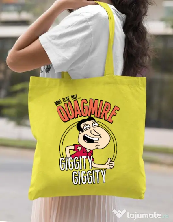 Sacosa din panza Who else Galben