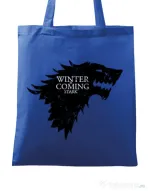 Sacosa din panza Winter is coming Stark Albastru regal