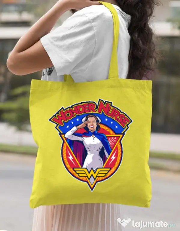 Sacosa din panza Wonder nurse Galben