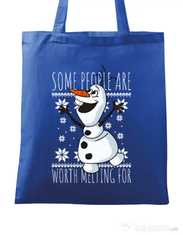 Sacosa din panza Worth melting for Albastru regal