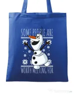 Sacosa din panza Worth melting for Albastru regal