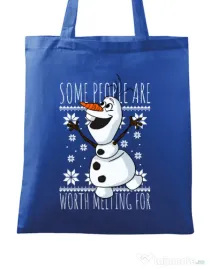 Sacosa din panza Worth melting for Albastru regal