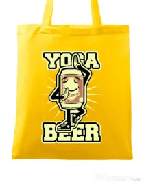 Sacosa din panza Yoga beer Galben