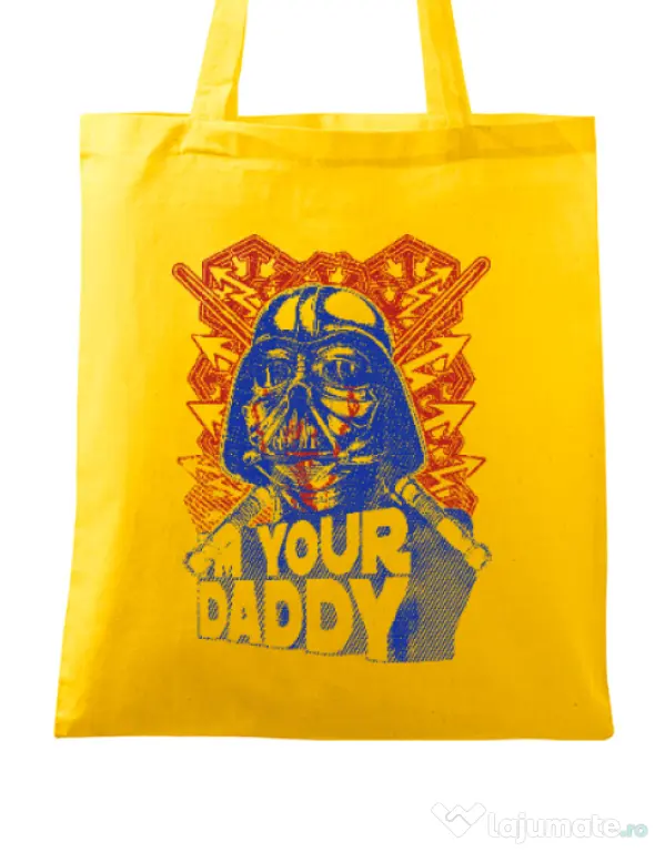 Sacosa din panza Your daddy Galben