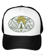 Sapca personalizata Camp fire Alb