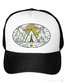 Sapca personalizata Camp fire Alb