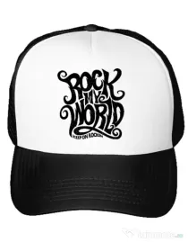 Sapca personalizata Rock my world Alb