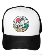 Sapca personalizata Skull and beach Alb