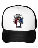 Sapca personalizata Suicide gas mask Alb