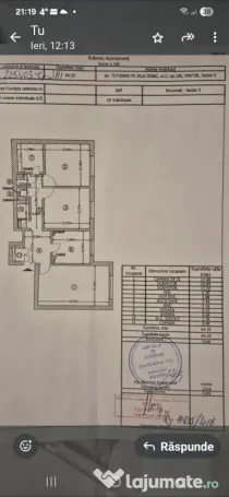 Apartament 3 camere cf.1 Rahova-Sebastian