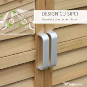 Outsunny Magazie de gradina, casuta din lemn de brad, sopron pentru unelte cu acoperis din bitum impermeabil | Aosom Romania