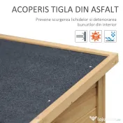 Outsunny Magazie de gradina, casuta din lemn de brad, sopron pentru unelte cu acoperis din bitum impermeabil | Aosom Romania