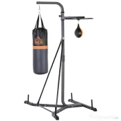 HOMCOM Aparat Multifuncțional pentru Box, cu Sac de Box Reglabil și Punching Ball, Ideal pentru Antrenament și Fitness Acasă | Aosom Romania 