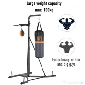 HOMCOM Aparat Multifuncțional pentru Box, cu Sac de Box Reglabil și Punching Ball, Ideal pentru Antrenament și Fitness Acasă | Aosom Romania 