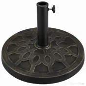 Outsunny Bază Rotundă pentru Umbrelă de Ø38 mm și Ø48 mm cu Mâner, Ø45x33 cm, Bronz | Aosom Romania