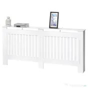 HOMCOM Carcasă Modernă pentru Calorifer din MDF Stratificat, Carcasă Calorifer pentru Casă și Birou, 172x19x81 cm, Alb | Aosom Romania 