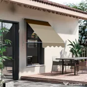 Outsunny Perdea de Soare Rulanta de Perete Bej, 180x70cm | Aosom Romania 