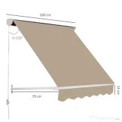 Outsunny Perdea de Soare Rulanta de Perete Bej, 180x70cm | Aosom Romania 