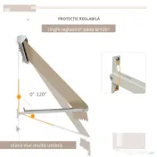 Outsunny Perdea de Soare Rulanta de Perete Bej, 180x70cm | Aosom Romania 