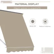 Outsunny Perdea de Soare Rulanta de Perete Bej, 180x70cm | Aosom Romania 