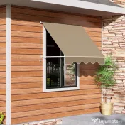 Outsunny Perdea de Soare Rulanta de Perete Bej, 180x70cm | Aosom Romania 