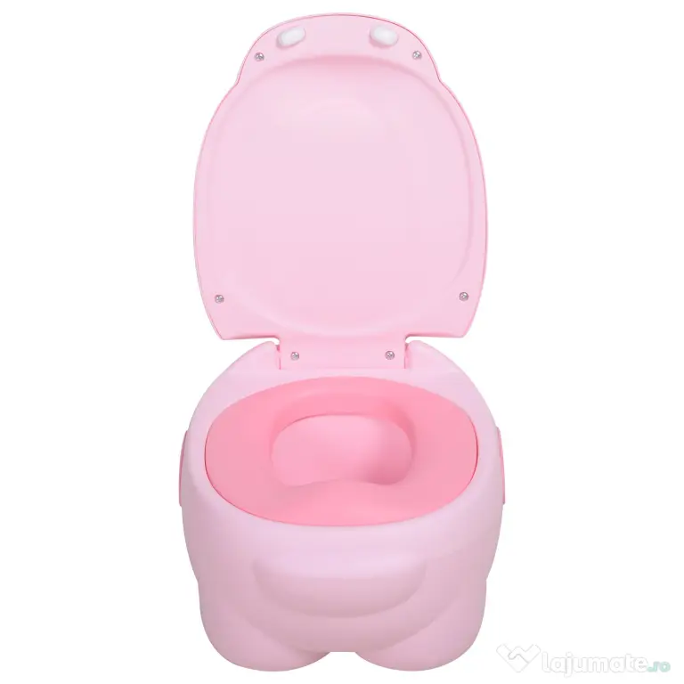 HOMCOM Olita pentru Copii de la 6 Luni Antialunecare Hipopotam Roz 40 x 30 x 23cm | Aosom Romania