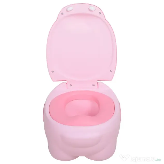 HOMCOM Olita pentru Copii de la 6 Luni Antialunecare Hipopotam Roz 40 x 30 x 23cm | Aosom Romania