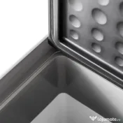 HOMCOM Frigider Auto de 50L cu Panou Touch, Mâner și 2 Roți, 58.6x37.8x54.5 cm, Gri | Aosom Romania