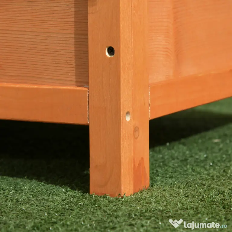 PawHut Cușcă pentru Câini Impermeabilă pentru Extern din Lemn de Brad, 82x58x58cm | Aosom Romania