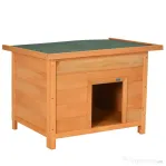 PawHut Cușcă pentru Câini Impermeabilă pentru Extern din Lemn de Brad, 82x58x58cm