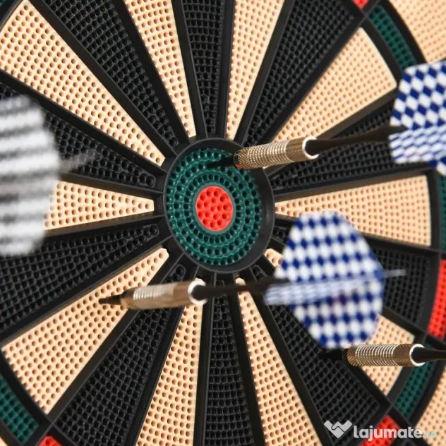 HOMCOM Țintă Electronică Darts, 6 Săgeți, Panou Scor Digital, 44x39.5x2.2cm, Negru, pentru Divertisment Acasă | Aosom Romania