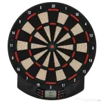 HOMCOM Tinta electronica pentru darts din PP cu 6 Sageti si Panou de Scor pentru Puncte, 44x39.5x2.2cm, Negru