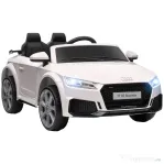 HOMCOM Mașină Electrică pentru Copii 3-5 Ani AUDI TT cu Telecomandă, Portiere care se Deschid și Faruri LED, Alb