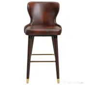 Set 2 scaune bar, stil industrial, 52x53x101cm, maro HOMCOM | Aosom Romania 