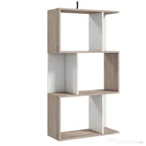 Homcom Biblioteca de Perete – 3 Rafturi, Lemn Natural
