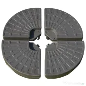 Outsunny Suport pentru Umbrela Descentralizata de Gradina cu Baza in Cruce, Set 4 Placi din HDPE 66x45x10cm