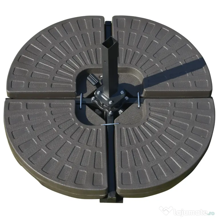 Outsunny Suport pentru Umbrela Descentralizata de Gradina cu Baza in Cruce, Set 4 Placi din HDPE 66x45x10cm