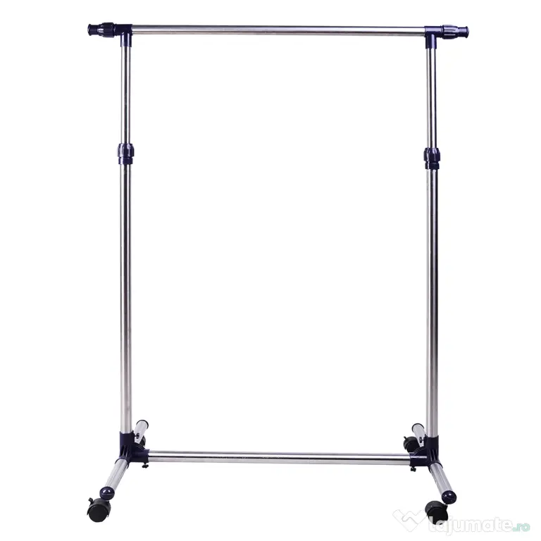 Cuier din inox cu roti HOMCOM, 160 x 170 cm, argintiu | Aosom Romania