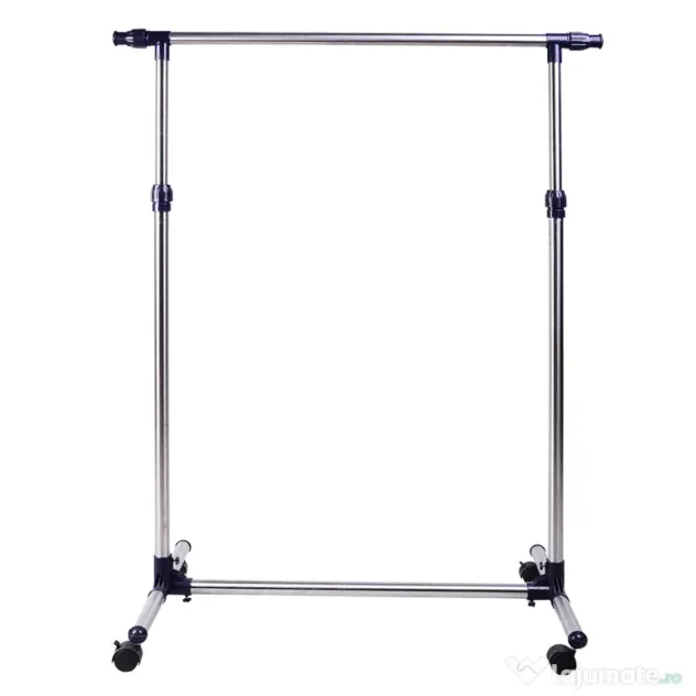 Cuier din inox cu roti HOMCOM, 160 x 170 cm, argintiu | Aosom Romania