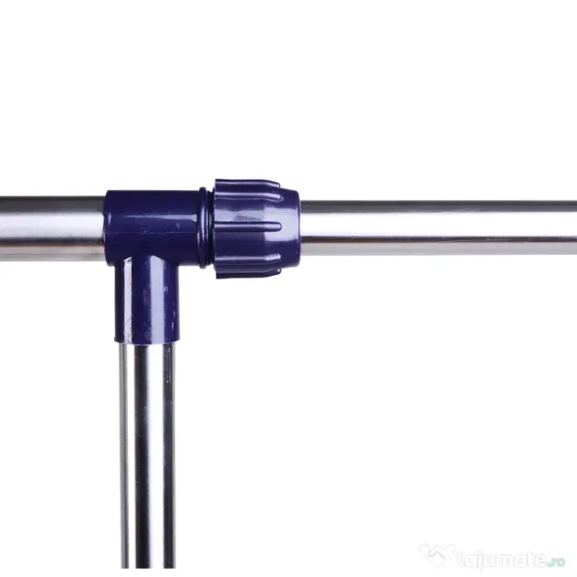 Cuier din inox cu roti HOMCOM, 160 x 170 cm, argintiu | Aosom Romania