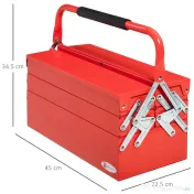 DURHAND Caseta de unelte din metal pliant, 5 tavi 3 rafturi 