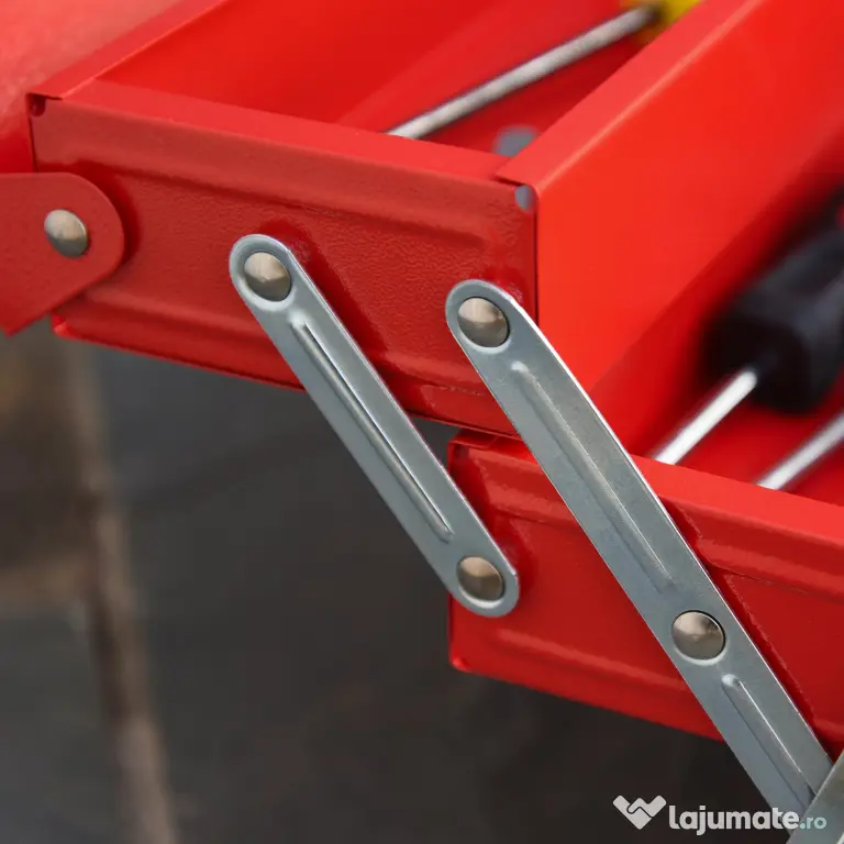 DURHAND Caseta de unelte din metal pliant, 5 tavi 3 rafturi