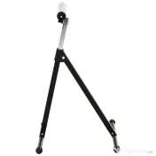 HOMCOM trepied cu Role si Inaltime Reglabila din Metal, Design Pliabil care Economiseste Spatiu cu Rulmenti cu Bila, 44x50x68-110 cm, Negru si Argintiu 