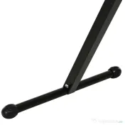 HOMCOM trepied cu Role si Inaltime Reglabila din Metal, Design Pliabil care Economiseste Spatiu cu Rulmenti cu Bila, 44x50x68-110 cm, Negru si Argintiu 