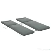 Outsunny Set 2 Perne pentru Scaune de Exterior cu Curele, Perne de Exterior Umplute cu Bumbac și Poliester, pentru Șezlonguri, Fotolii de Grădină, 196x55x8 cm, Gri Închis | Aosom Romania 