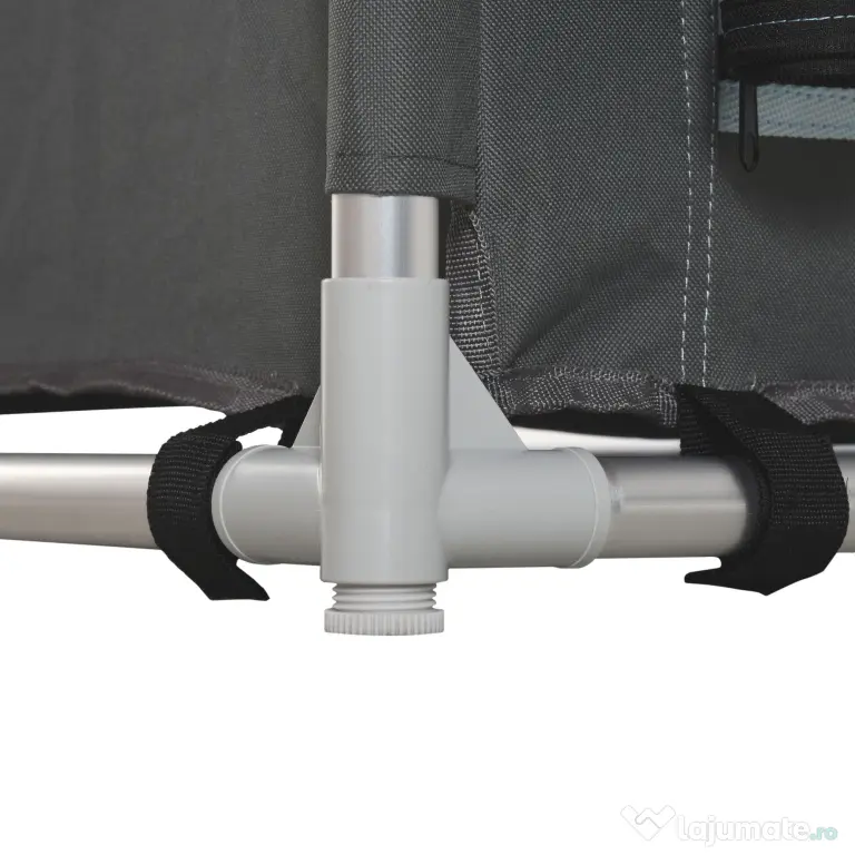 Outsunny Bucatarie de Camping, 3 Etajere și Geanta de Transport, Cadru din Aluminiu 96Lx49.5Px104cm Gri | Aosom Romania