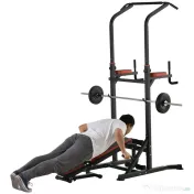 Aparat pentru sport pentru multe tipuri de exercitii, 92x178x200-236cm rosu HOMCOM | Aosom Romania